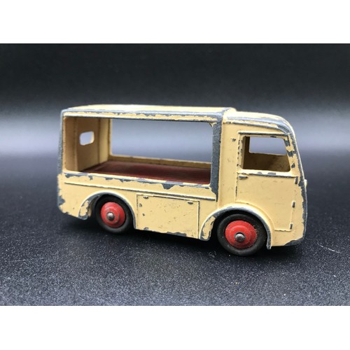 38 - Five Dinky Toys 30F Ambulance (Fair), 34C Loudspeaker Van Blue (Good), 40H Austin Taxi (Fair), 30V N... 