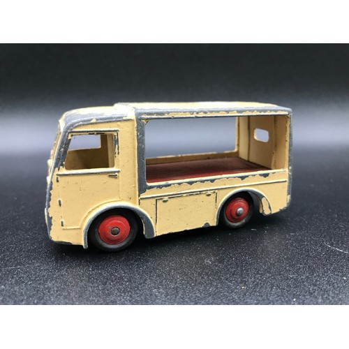 38 - Five Dinky Toys 30F Ambulance (Fair), 34C Loudspeaker Van Blue (Good), 40H Austin Taxi (Fair), 30V N... 