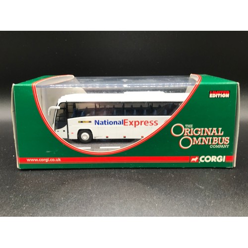 25 - Four National Express coaches and Two City Link coaches, 1:76 scale, Limited Edition Corgis OM46102 ... 