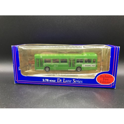 26 - Nine EFE Buses and an EFE Coach 1:76 scale in Original packaging and appearing undisturbed, De-Luxe ... 