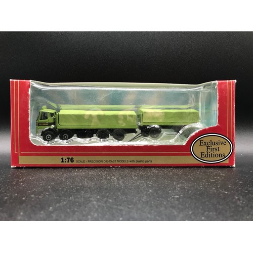 34 - Six EFE 1:76 scale Commercial Vehicles in Original Packaging, 34404 AEC MkV Flatbed + Trailer Vic Ha... 