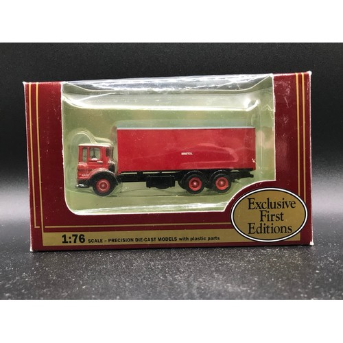 34 - Six EFE 1:76 scale Commercial Vehicles in Original Packaging, 34404 AEC MkV Flatbed + Trailer Vic Ha... 