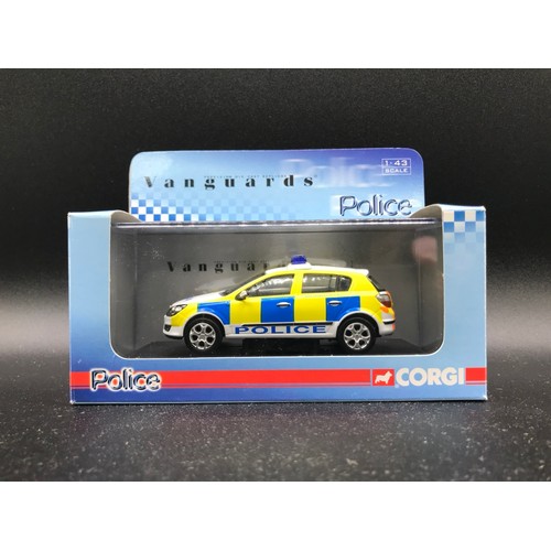 45 - Eleven Lledo Vanguards 1:43 scale Police Vehicles in Boxes, to include VA04104 Thames Valley Constab... 