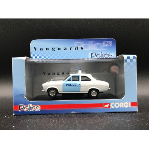 45 - Eleven Lledo Vanguards 1:43 scale Police Vehicles in Boxes, to include VA04104 Thames Valley Constab... 