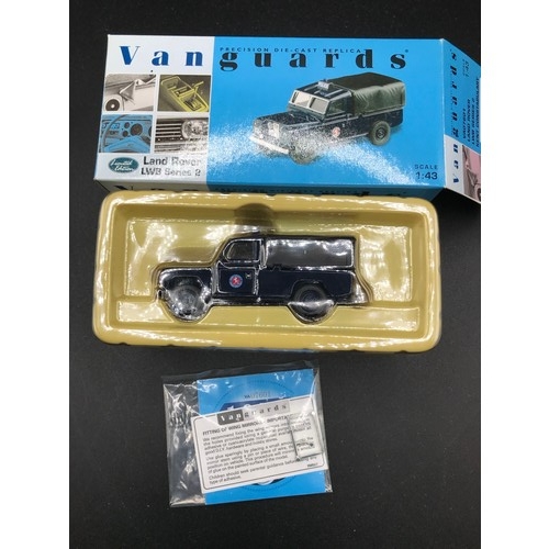 45 - Eleven Lledo Vanguards 1:43 scale Police Vehicles in Boxes, to include VA04104 Thames Valley Constab... 