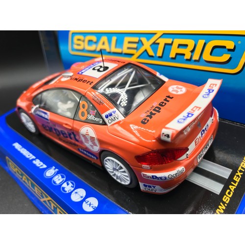 141 - Three Scalextric cars, C2786 Porsche GT3R Jet Alliance, C2907 Dodge Viper Competition Coupe Narked R... 