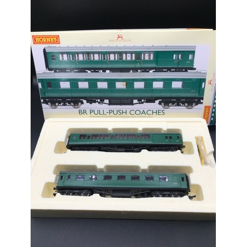 294 - Hornby R4534 BR Pull-Push Coach Pack OO Gauge, BR Maunsell Second Open Coach and BR Maunsell Brake C... 