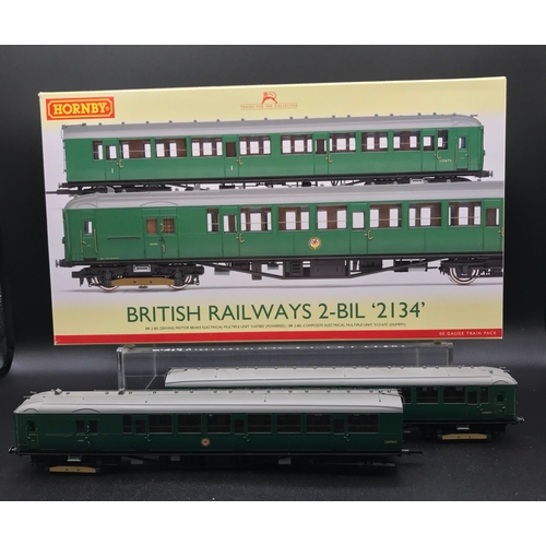 295 - Hornby R3162 British Railways 2-BIL '2134' Train Pack OO Gauge, BR 2-BIL Driving Motor Brake EMU 'S1... 