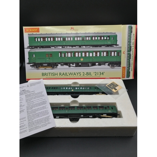 295 - Hornby R3162 British Railways 2-BIL '2134' Train Pack OO Gauge, BR 2-BIL Driving Motor Brake EMU 'S1... 