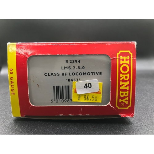 315 - Hornby R2394 LMS 2-8-0 Class 8F Locomotive '8453' OO Tested Runner, Boxed - Loco Good, Box Fair (1) ... 