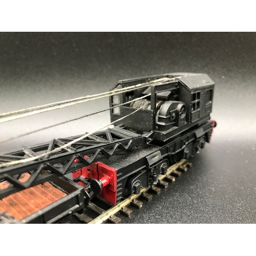 322 - Bachmann OO Crew Wagon and Kit-built Crane in Black, 'Ready-to-Roll' - Good (2) 300g