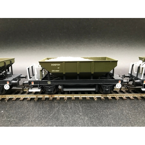 323 - Seven OO Open Ballast Wagons, to include three Dogfish 24T (VG), three Catfish (G) and one other (VG... 