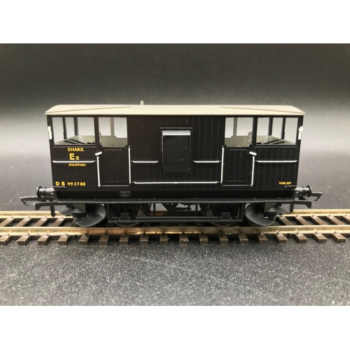 325 - Seven OO Rolling-Stock, including Hornby R6432 Shark brake van in engineers black - Stratford depot ... 