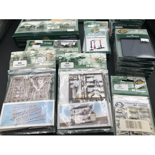 123 - Ex-Shop Stock New Peco Ratio Plastic Models N Gauge Trackside Series kits and Accessories, includes ... 