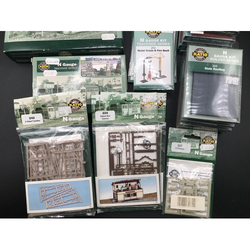 123 - Ex-Shop Stock New Peco Ratio Plastic Models N Gauge Trackside Series kits and Accessories, includes ... 