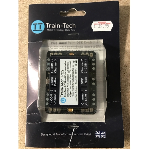 413 - Ex-shop Stock Train Tech PC2 - One Touch Quad Point Controller and Four Blue Point Turnout Controlle... 