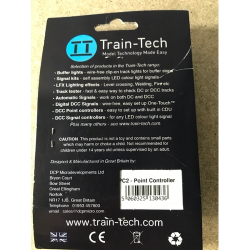 413 - Ex-shop Stock Train Tech PC2 - One Touch Quad Point Controller and Four Blue Point Turnout Controlle... 