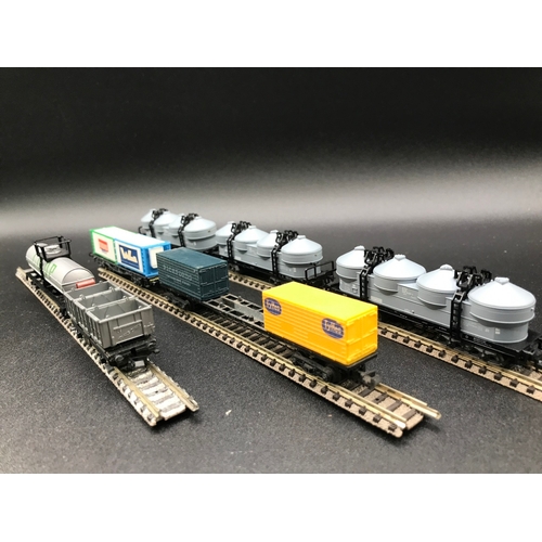 379 - Seven 'N' gauge Wagons, Various manufacturers, 'Ready-to-roll' - Fair/Good (7) 300g