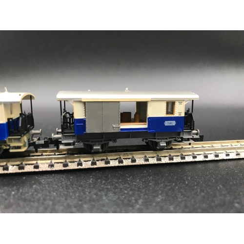 389 - Two three Coach/Car Rakes of Fleischmann Piccolo TAL Continental rolling-stock, combine to make long... 