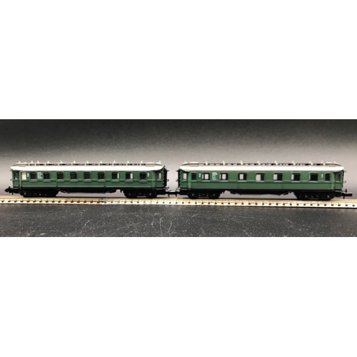 396 - Three 'N' Gauge Arnold Rakes, plus three more Rolling-Stock, DB Bonn (1), ULM (2), DB 50 8089-43549-... 