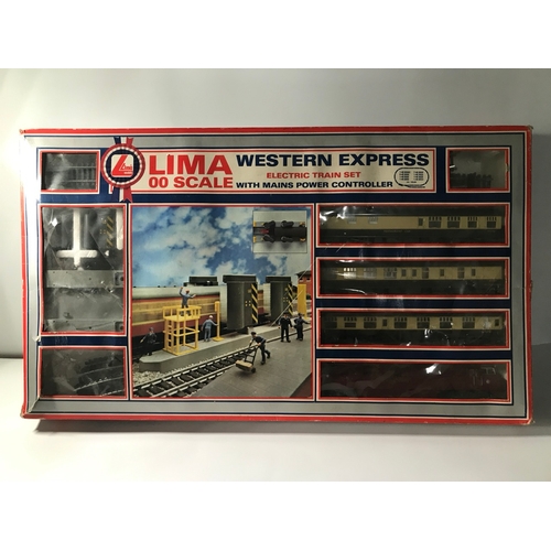 263 - Lima OO Scale Western Express Electric Train Set 105006, Western Gladiator Diesel Locomotive Tested ... 