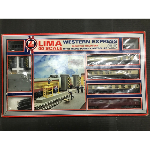 263 - Lima OO Scale Western Express Electric Train Set 105006, Western Gladiator Diesel Locomotive Tested ... 