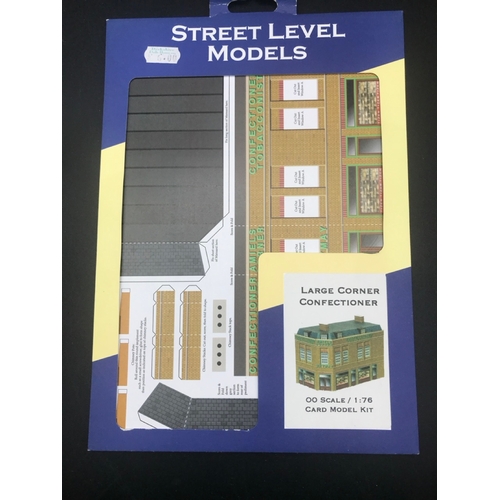 456 - 8 OO Scale Street Level Models Card Model Kit, Ex-shop Stock, includes Large Corner Confectioner, 19... 