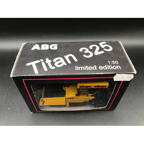 50 - ABG Titan 325 Variomatic 1:50 Limited Edition plus Two Siku Mercedes-Benz Sprinter with elevated wor... 