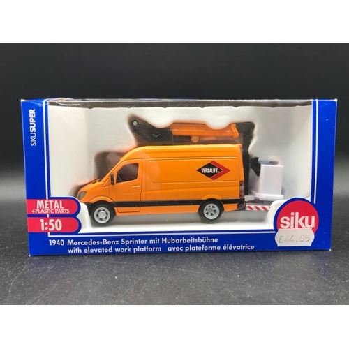 50 - ABG Titan 325 Variomatic 1:50 Limited Edition plus Two Siku Mercedes-Benz Sprinter with elevated wor... 