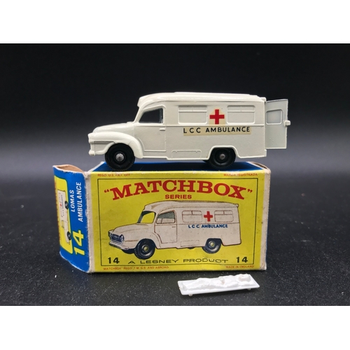 63 - 15 Boxed Matchbox Lesney Vehicles and Collection Case, includes with Good Boxes Matchbox 61 Alvis St... 