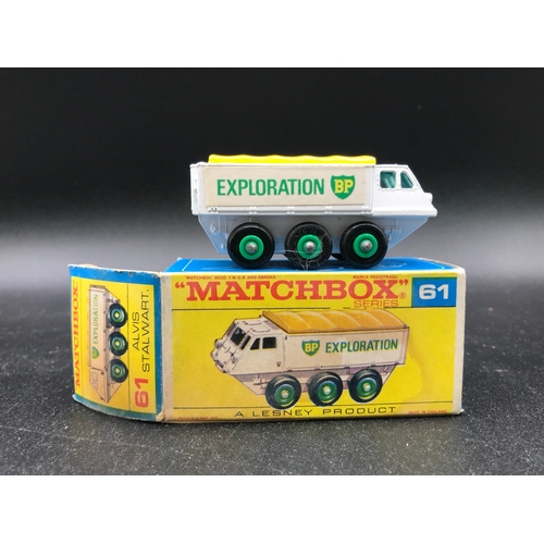 63 - 15 Boxed Matchbox Lesney Vehicles and Collection Case, includes with Good Boxes Matchbox 61 Alvis St... 