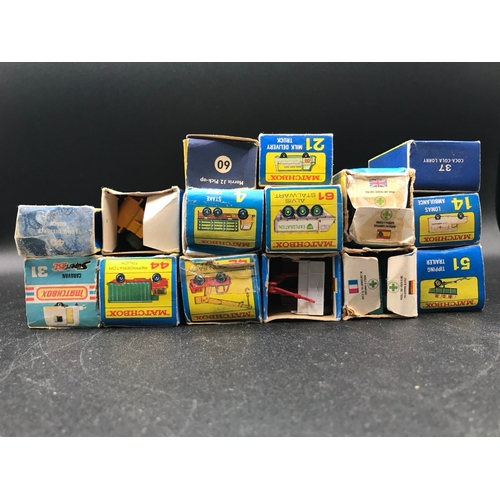 63 - 15 Boxed Matchbox Lesney Vehicles and Collection Case, includes with Good Boxes Matchbox 61 Alvis St... 