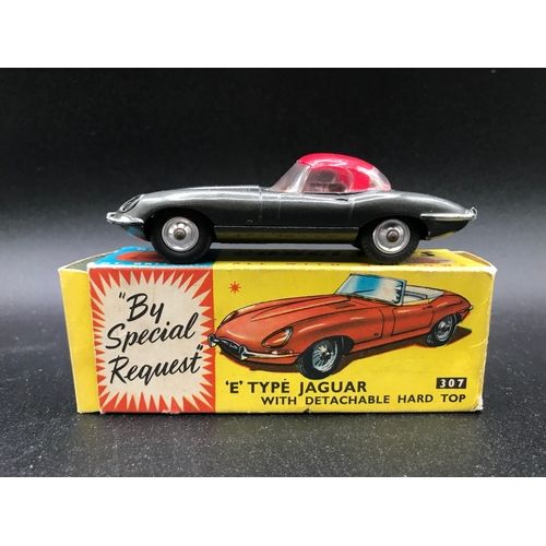 56 - Corgi Toys 307 'E' Type Jaguar with Detachable Hard Top, Box in Good condition, Vehicle is Very Good... 