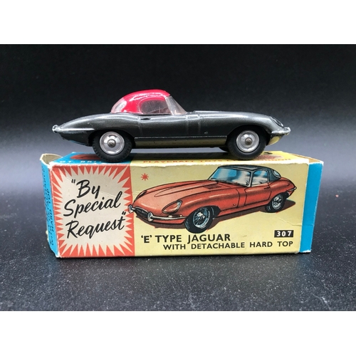 56 - Corgi Toys 307 'E' Type Jaguar with Detachable Hard Top, Box in Good condition, Vehicle is Very Good... 