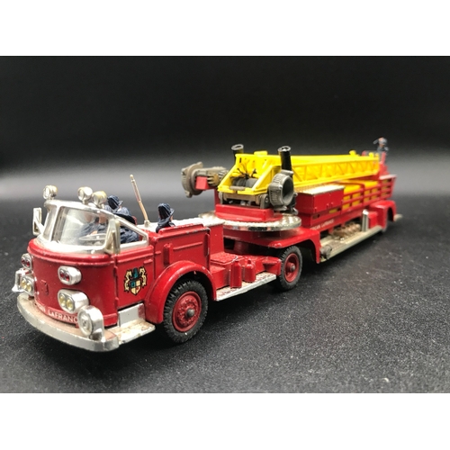 57 - Corgi Major Toys #1143 American LaFrance Aerial Rescue Fire Engine, includes six crew, Six ladders p... 