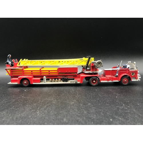 57 - Corgi Major Toys #1143 American LaFrance Aerial Rescue Fire Engine, includes six crew, Six ladders p... 