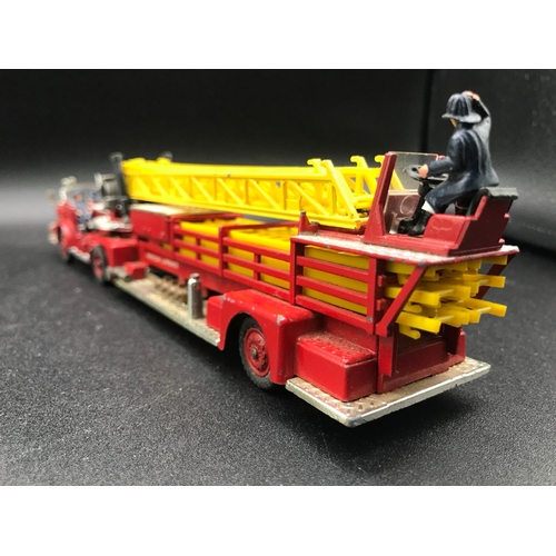 57 - Corgi Major Toys #1143 American LaFrance Aerial Rescue Fire Engine, includes six crew, Six ladders p... 