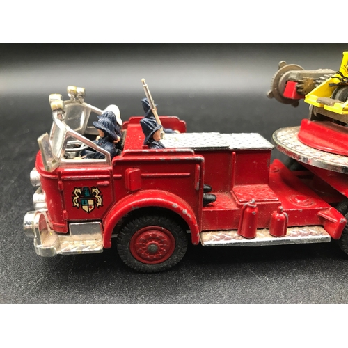 57 - Corgi Major Toys #1143 American LaFrance Aerial Rescue Fire Engine, includes six crew, Six ladders p... 