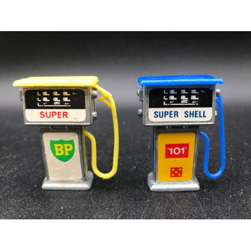 42 - 14 Dinky and Other Lead Die-cast Street Furniture, Petrol Pumps include, AB Bartons Shell & BP and o... 