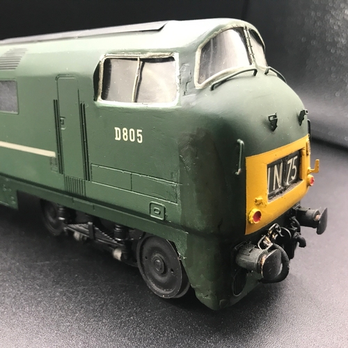 221 - RJH Brass Kit Built 'O' Gauge Class 42 'Warship' Diesel Locomotive Bo-Bo 'Benbow' D805 in Green, Tes... 