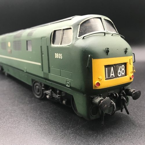 221 - RJH Brass Kit Built 'O' Gauge Class 42 'Warship' Diesel Locomotive Bo-Bo 'Benbow' D805 in Green, Tes... 