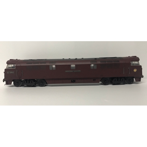 222 - RJH Brass Kit Built 'O' Gauge Class 52 Diesel Locomotive Co-Co 'Western Courier' D1062 in Maroon, Te... 