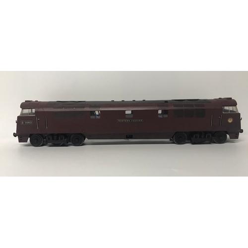 222 - RJH Brass Kit Built 'O' Gauge Class 52 Diesel Locomotive Co-Co 'Western Courier' D1062 in Maroon, Te... 