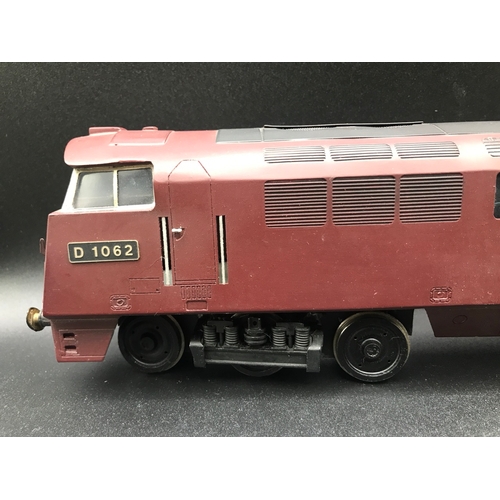 222 - RJH Brass Kit Built 'O' Gauge Class 52 Diesel Locomotive Co-Co 'Western Courier' D1062 in Maroon, Te... 