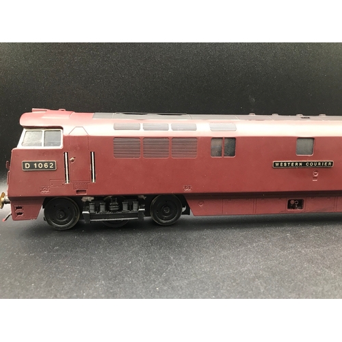 222 - RJH Brass Kit Built 'O' Gauge Class 52 Diesel Locomotive Co-Co 'Western Courier' D1062 in Maroon, Te... 