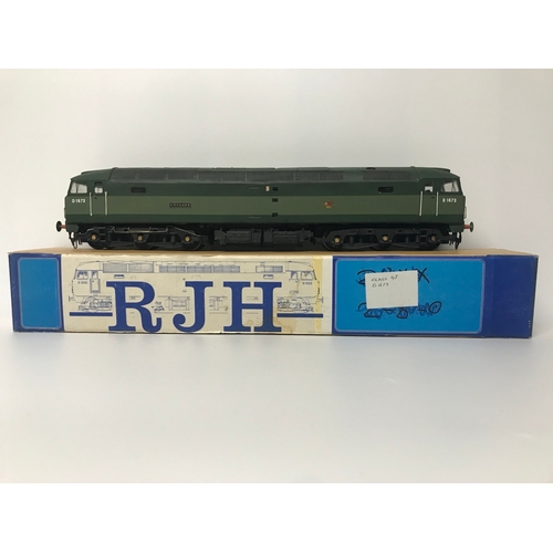 223 - RJH Brass Kit Built 'O' Gauge Class 47 Diesel Locomotive Co-Co 'Cyclops' D1673 in Green, Tested Runn... 