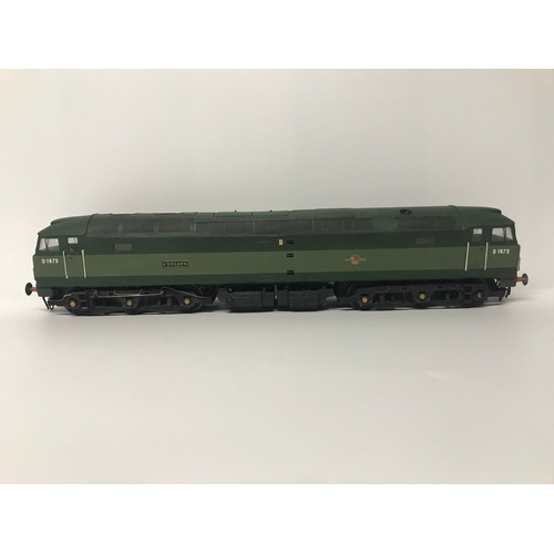 223 - RJH Brass Kit Built 'O' Gauge Class 47 Diesel Locomotive Co-Co 'Cyclops' D1673 in Green, Tested Runn... 