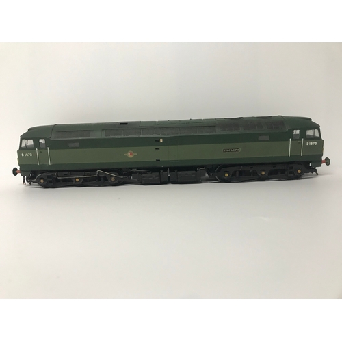 223 - RJH Brass Kit Built 'O' Gauge Class 47 Diesel Locomotive Co-Co 'Cyclops' D1673 in Green, Tested Runn... 