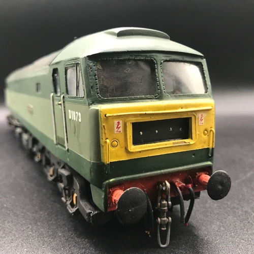 223 - RJH Brass Kit Built 'O' Gauge Class 47 Diesel Locomotive Co-Co 'Cyclops' D1673 in Green, Tested Runn... 