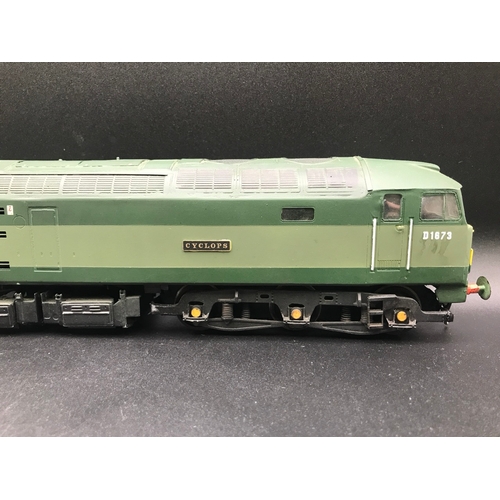 223 - RJH Brass Kit Built 'O' Gauge Class 47 Diesel Locomotive Co-Co 'Cyclops' D1673 in Green, Tested Runn... 